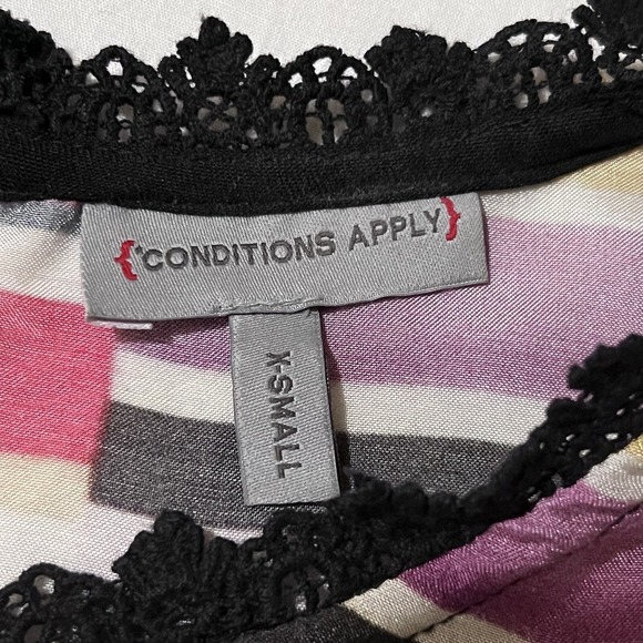 Anthropologie Summer Top Size XS  Boho Babydoll Flowy Smock Lace Trim - Picture 8 of 10